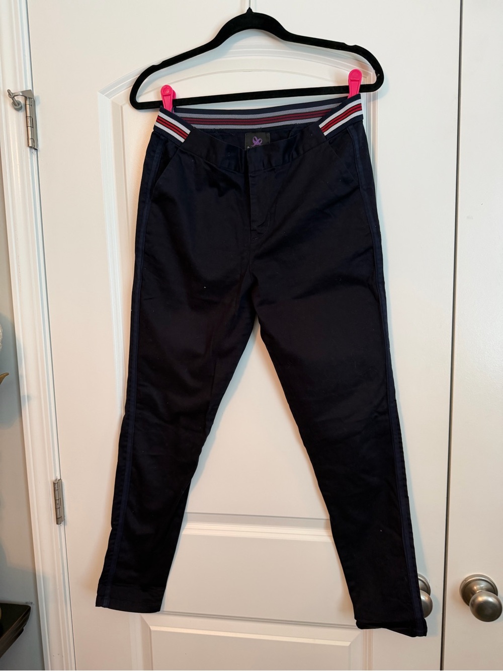 Women’s Navy Stretch trouser Pants - Classic Straight Fit